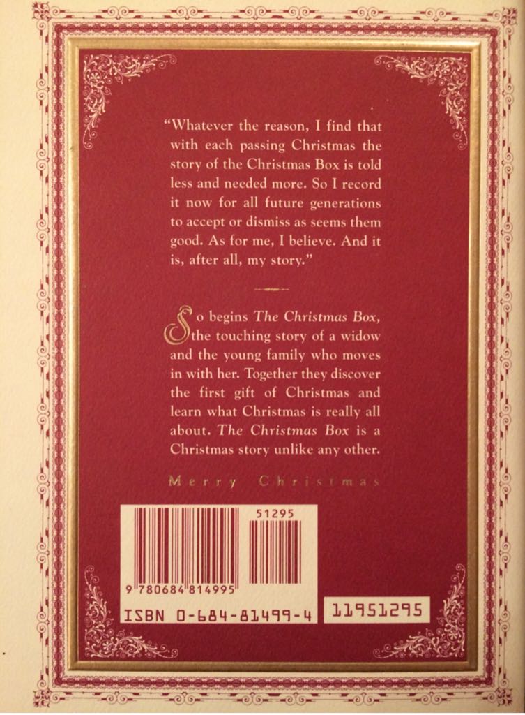 The Christmas Box - Richard Paul Evans (Xxxx - Hardcover) book collectible [Barcode 9780684814995] - Main Image 2