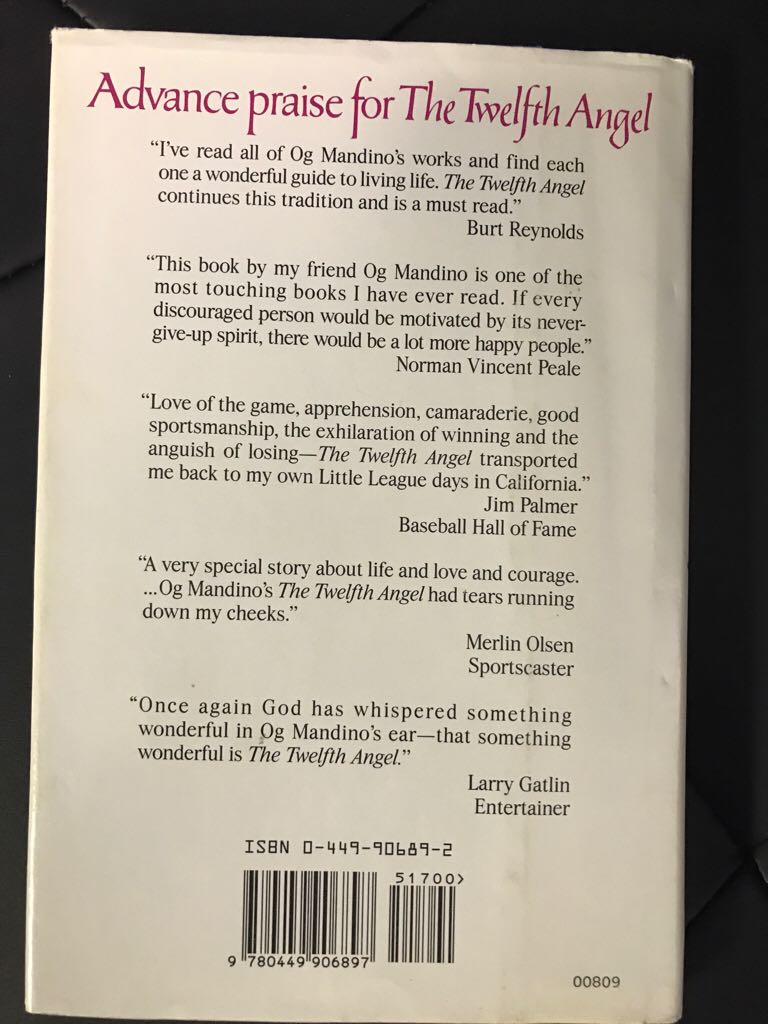 Twelfth Angel, The - Og Mandino (Fawcett Books - Hardcover) book collectible [Barcode 9780449906897] - Main Image 2