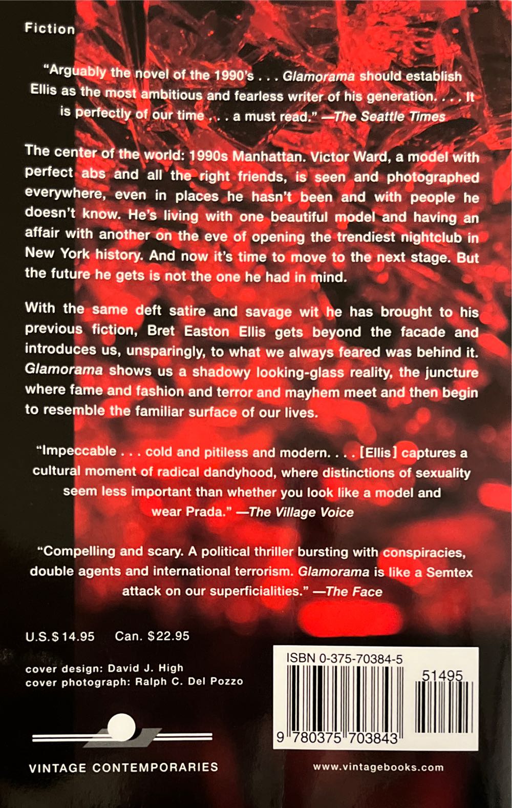 Glamorama - Bret Easton Ellis (Vintage Books - Paperback) book collectible [Barcode 9780375703843] - Main Image 2