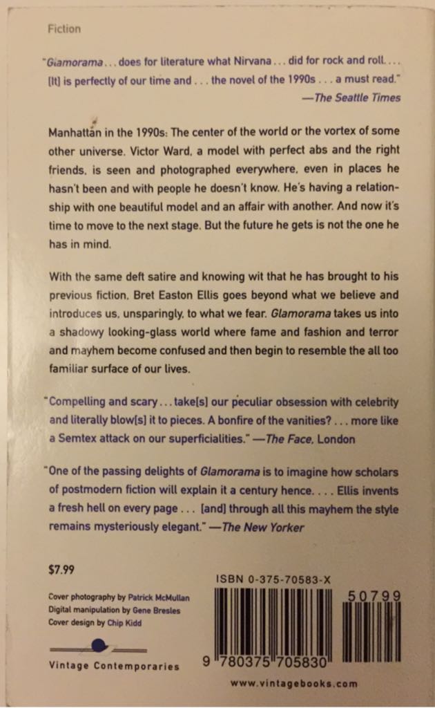 Glamorama - Bret Easton Ellis book collectible [Barcode 9780375705830] - Main Image 2