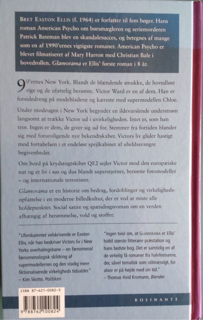 Glamorama  (Rosinante) book collectible [Barcode 9788762100824] - Main Image 2