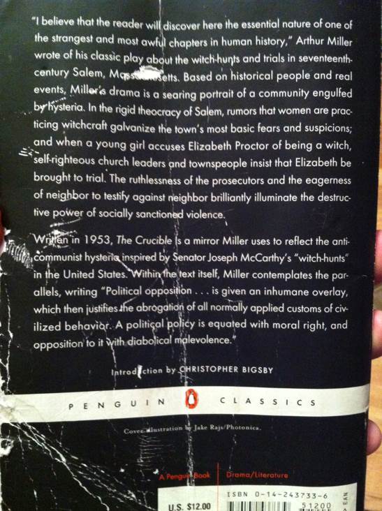 The Crucible - Arthur Miller (Penguin Classics - Paperback) book collectible [Barcode 9780142437339] - Main Image 2