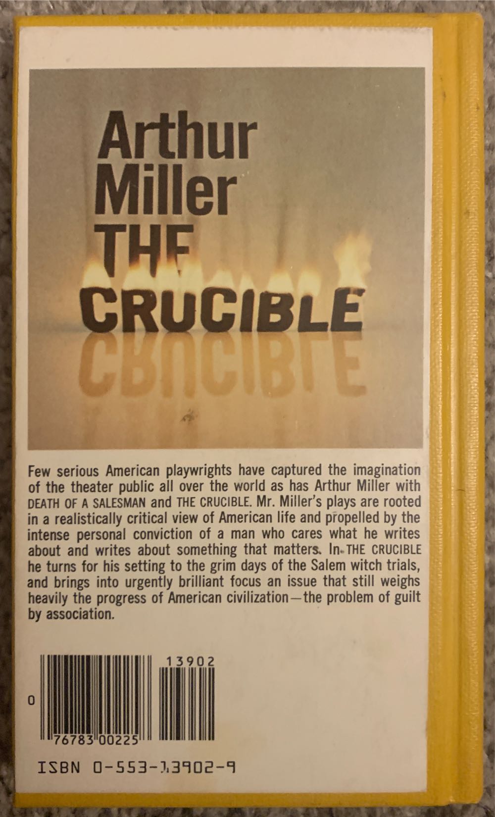 The Crucible - Arthur Miller (Bantam Books - Paperback) book collectible [Barcode 9780553139020] - Main Image 2