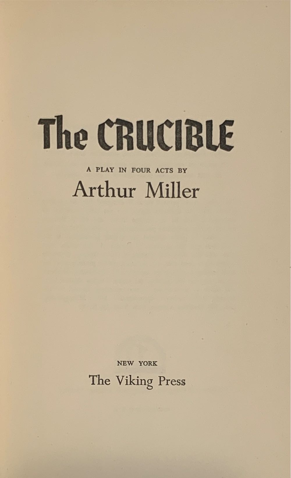 The Crucible - Arthur Miller (Penguin Plays - Hardcover) book collectible - Main Image 3