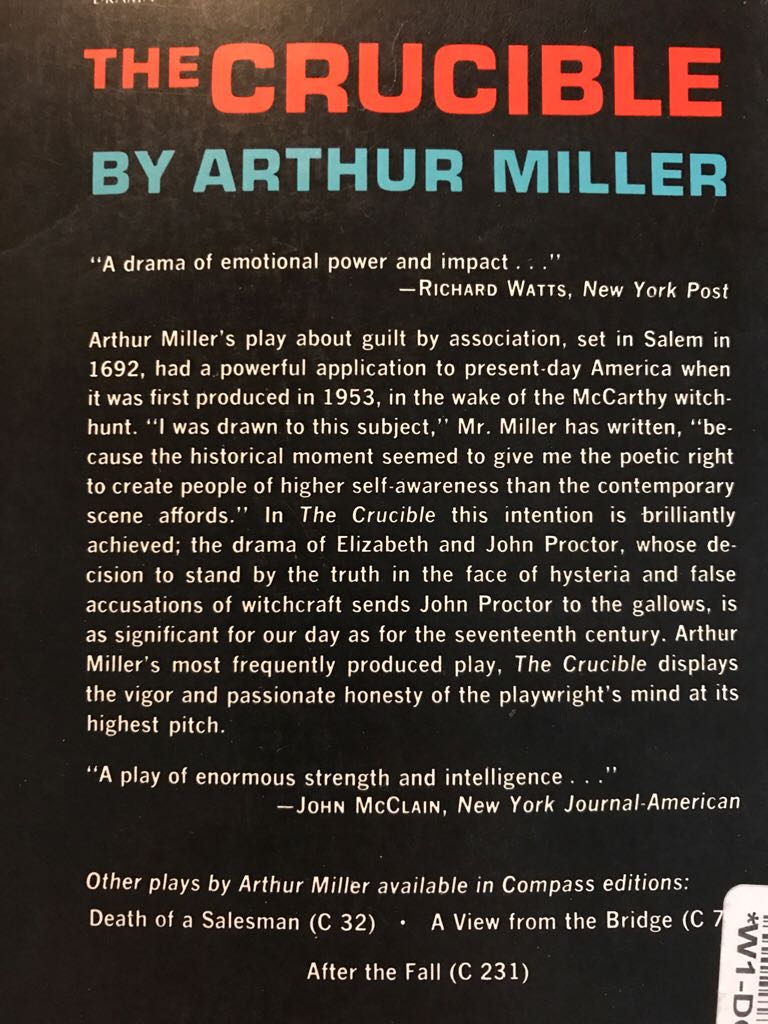 The Crucible - Arthur Miller (The Viking Press - Paperback) book collectible - Main Image 2