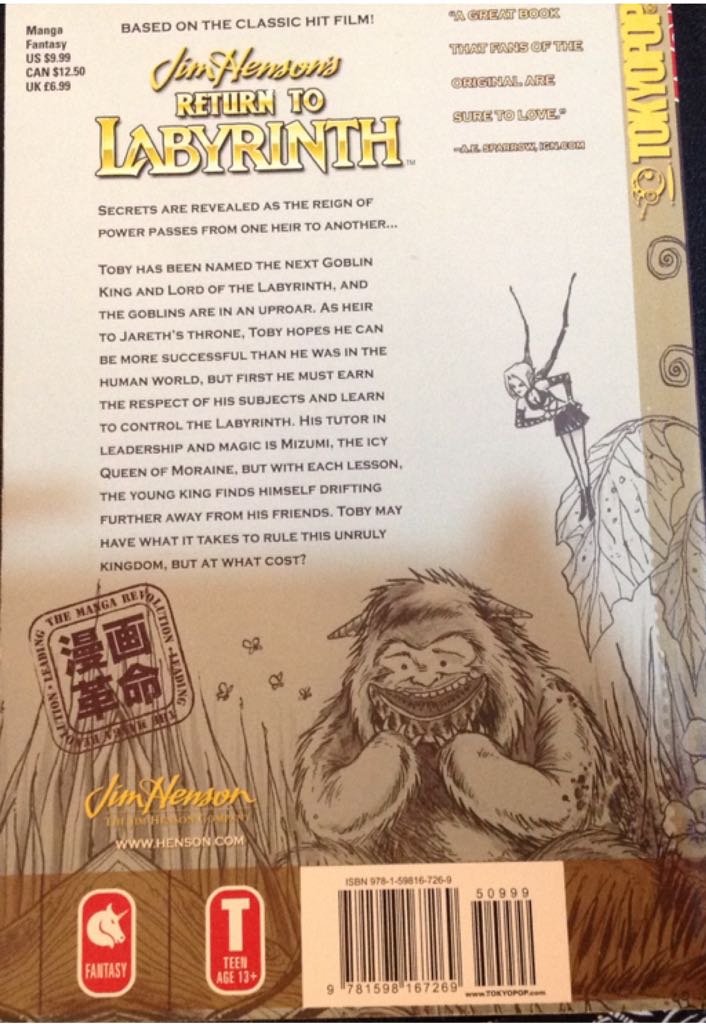 Return To Labyrinth 02 - Chris Lie (TokyoPop - Paperback) book collectible [Barcode 9781598167269] - Main Image 2