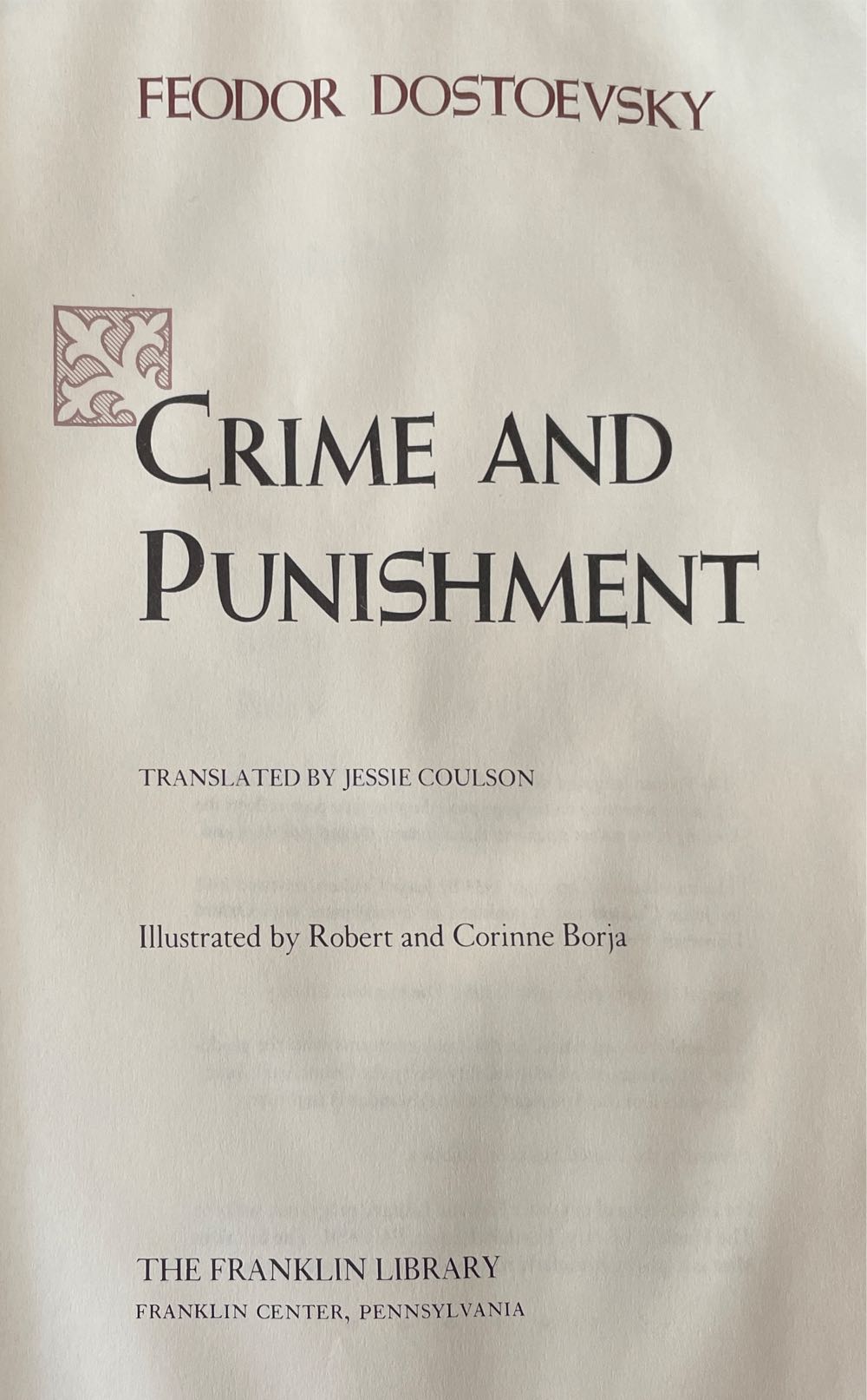 Crime and Punishment - Fyodor Dostoevsky (Paper Mill Press - Calf-Binding) book collectible - Main Image 2