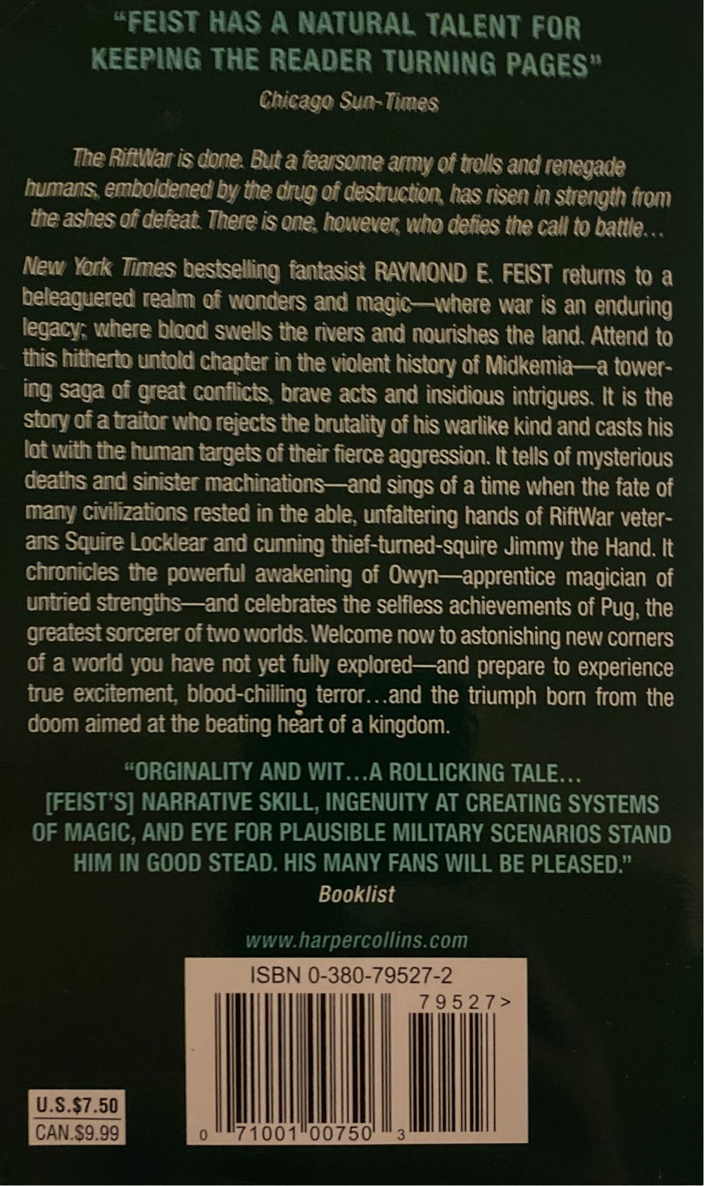 Krondor The Betrayal - Raymond E. Feist (Harper Torch - Paperback) book collectible [Barcode 9780380795277] - Main Image 2