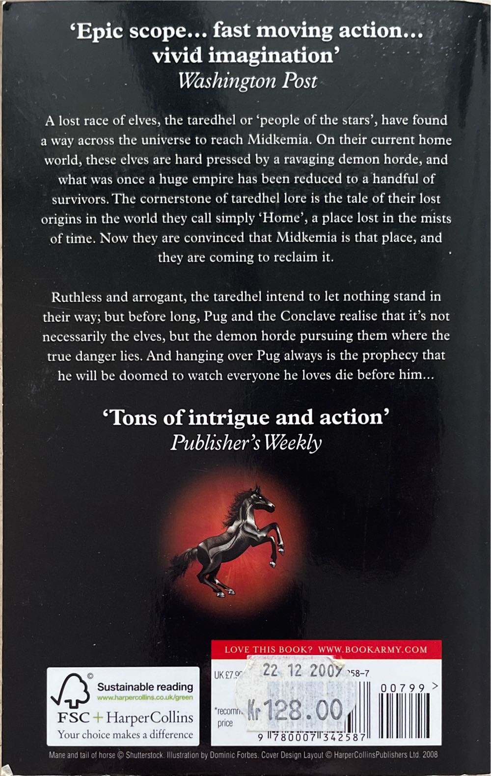9 The Demonwar Saga - 1: Rides A Dread Legion - Raymond E. Feist (HarperCollins Publishers - Paperback) book collectible [Barcode 9780007342587] - Main Image 2