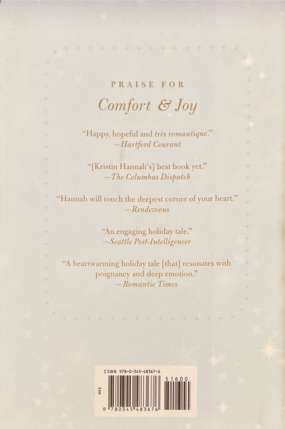 Comfort And Joy - Kristin Hannah (Ballantine Books - Hardcover) book collectible [Barcode 9780345483676] - Main Image 2