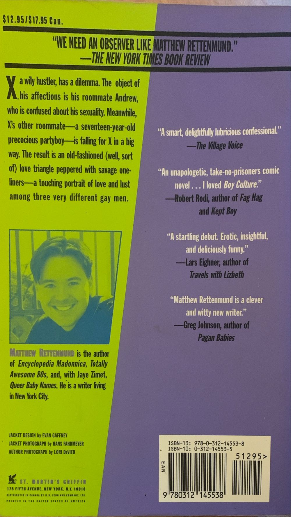 Boy Culture - Matthew Rettenmund (St. Martin’s Press - Paperback) book collectible [Barcode 9780312145538] - Main Image 2