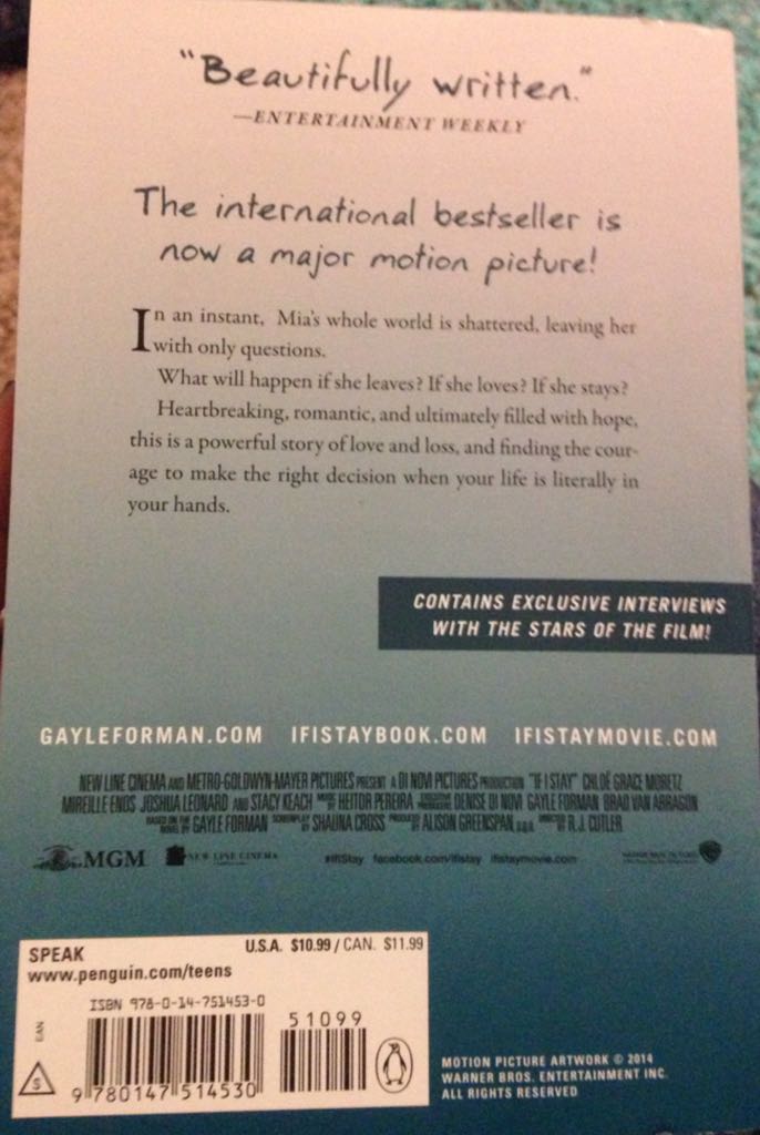 If I Stay  book collectible - Main Image 2