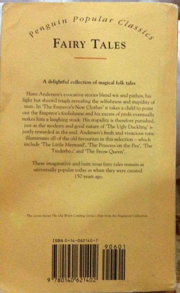 Fairy Tales - Hans Christian Andersen (Penguin Popular Classics - Paperback) book collectible [Barcode 9780140621402] - Main Image 2