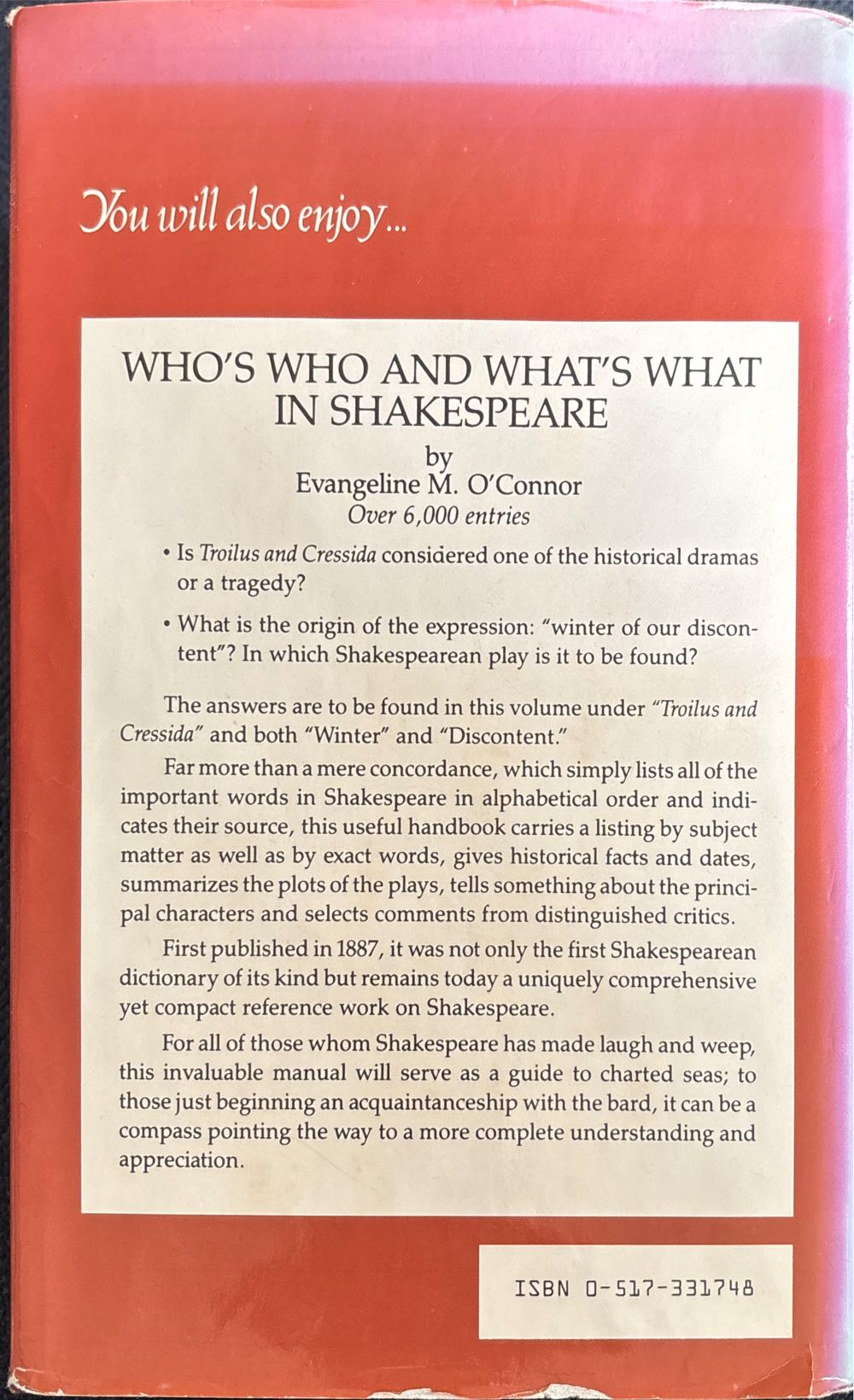 The Complete Works Of William Shakespeare - William Shakespeare (Avenel Books - Hardcover) book collectible [Barcode 9780517331743] - Main Image 2