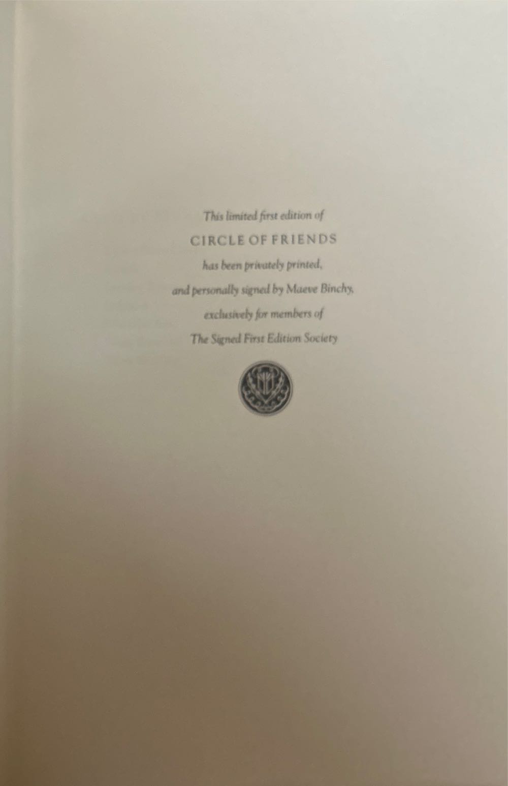 Circle of Friends - Maeve Binchy (The Franklin Library - Hardcover) book collectible [Barcode 9780385301497] - Main Image 4