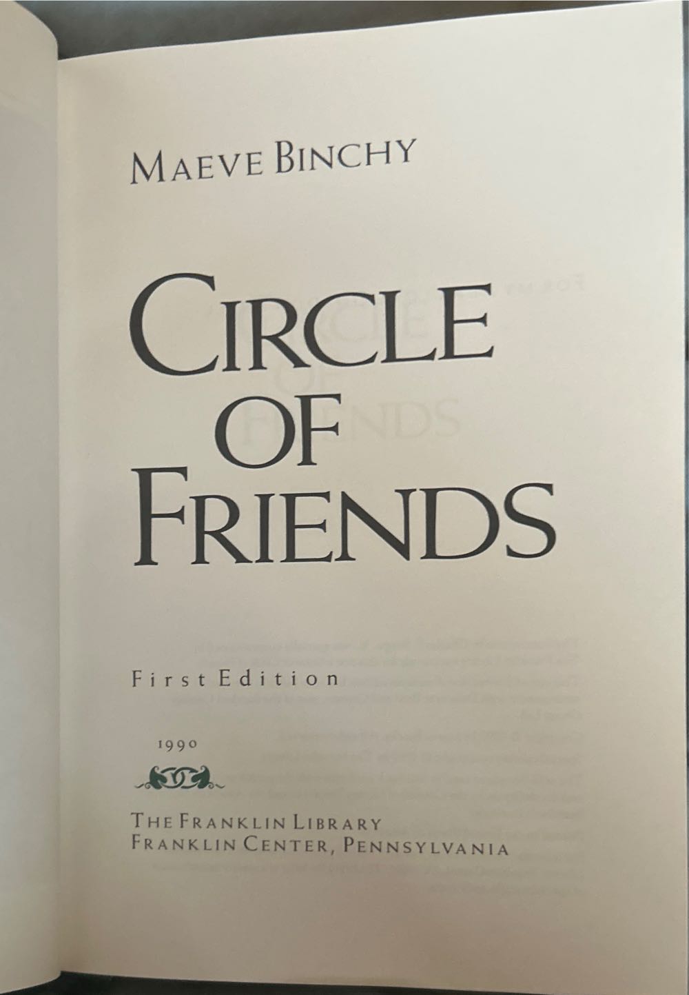 Circle of Friends - Maeve Binchy (The Franklin Library - Hardcover) book collectible [Barcode 9780385301497] - Main Image 5
