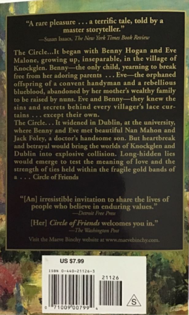 Circle Of Friends - Maeve Binchy (Dell - Paperback) book collectible [Barcode 9780440211266] - Main Image 2