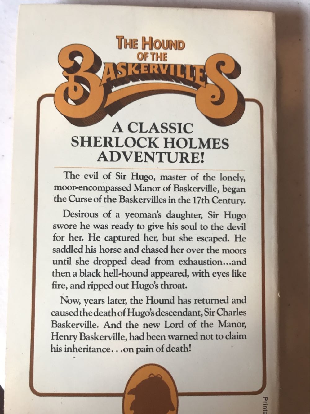 The Hound Of The Baskervilles - Authur Conan Doyle (Ballantine - Paperback) book collectible [Barcode 9780590339353] - Main Image 2