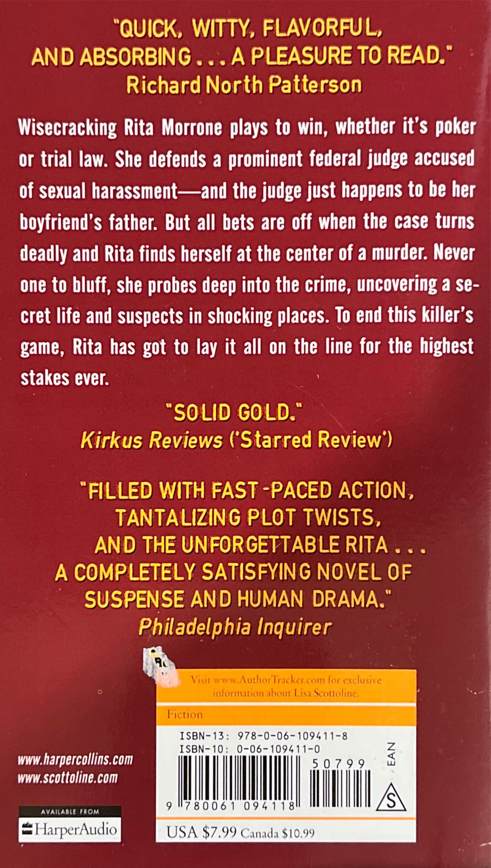 Running from the Law - Lisa Scottoline (HarperTorch - Paperback) book collectible [Barcode 9780061094118] - Main Image 3