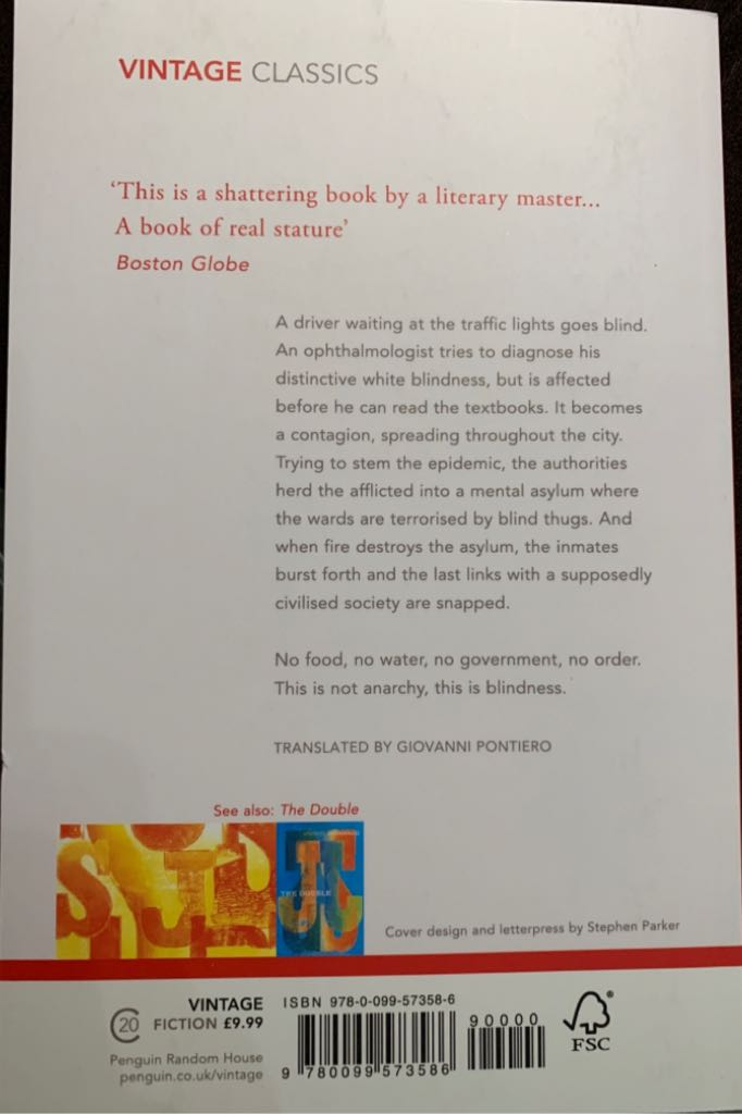 Blindness - José Saramago (Random House - Paperback) book collectible [Barcode 9780099573586] - Main Image 2