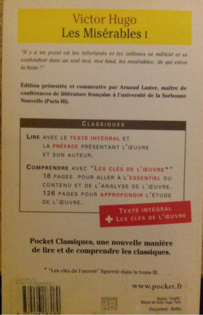 Les MisÃ©rables - Victor Hugo (Pocket (FR)) book collectible [Barcode 9782266083089] - Main Image 2
