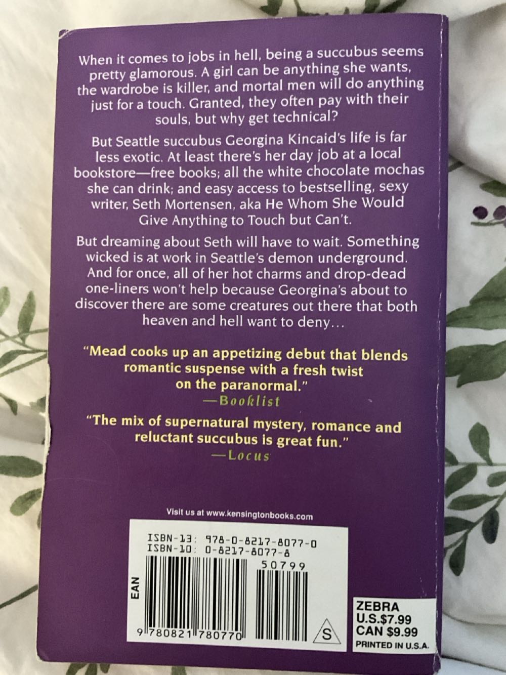 Succubus Blues - Richelle Mead (Kinsington Books - Paperback) book collectible [Barcode 9780821780770] - Main Image 2