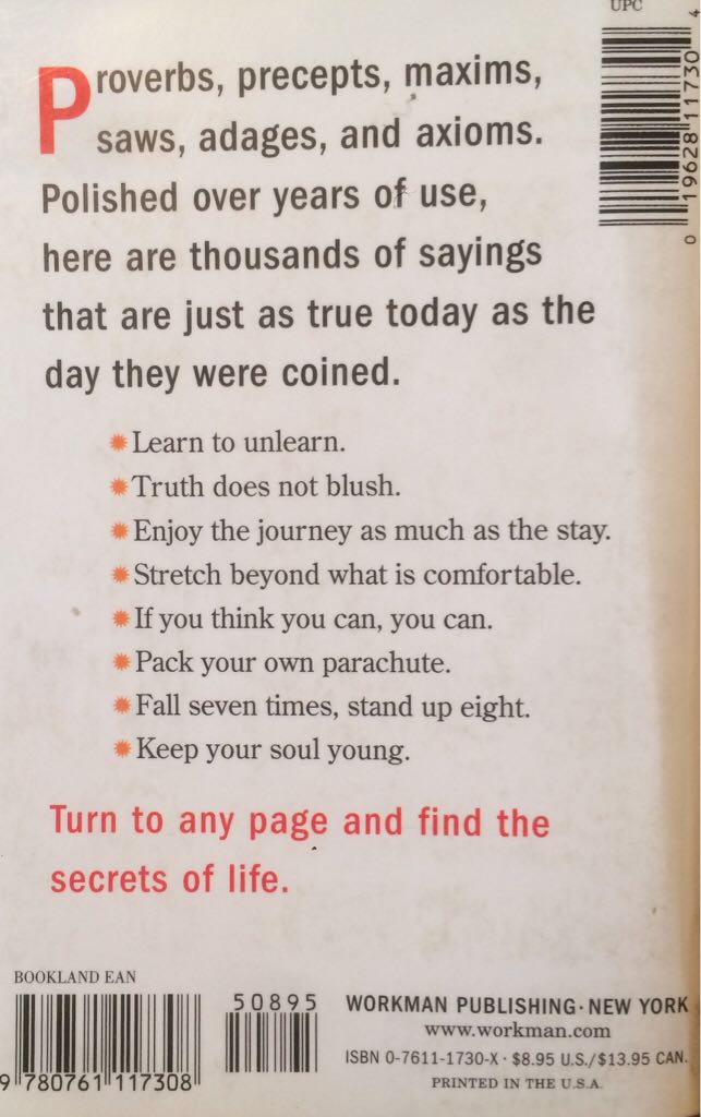 8,789 Words of Wisdom - Barbara Ann Kipfer (Workman Publishing Company - Paperback) book collectible [Barcode 9780761117308] - Main Image 2