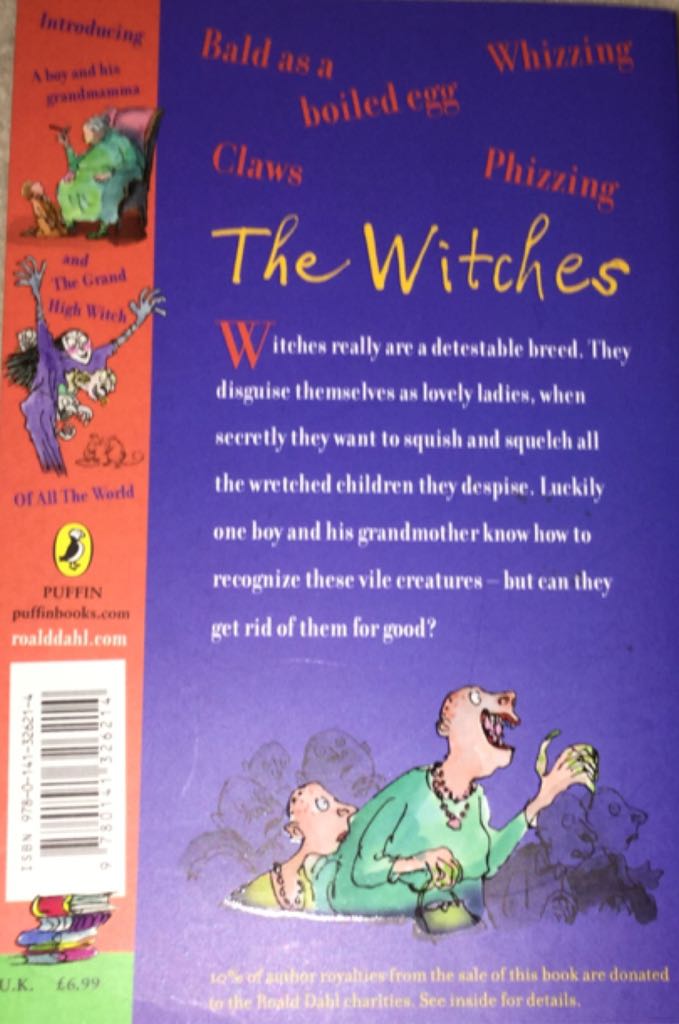 Witches, The - Roald Dahl (Puffin Books - Paperback) book collectible [Barcode 9780141326214] - Main Image 2