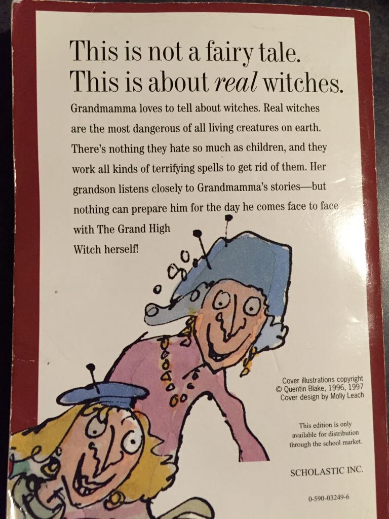 The Witches - Roald Dahl (Scholastic - Paperback) book collectible - Main Image 2