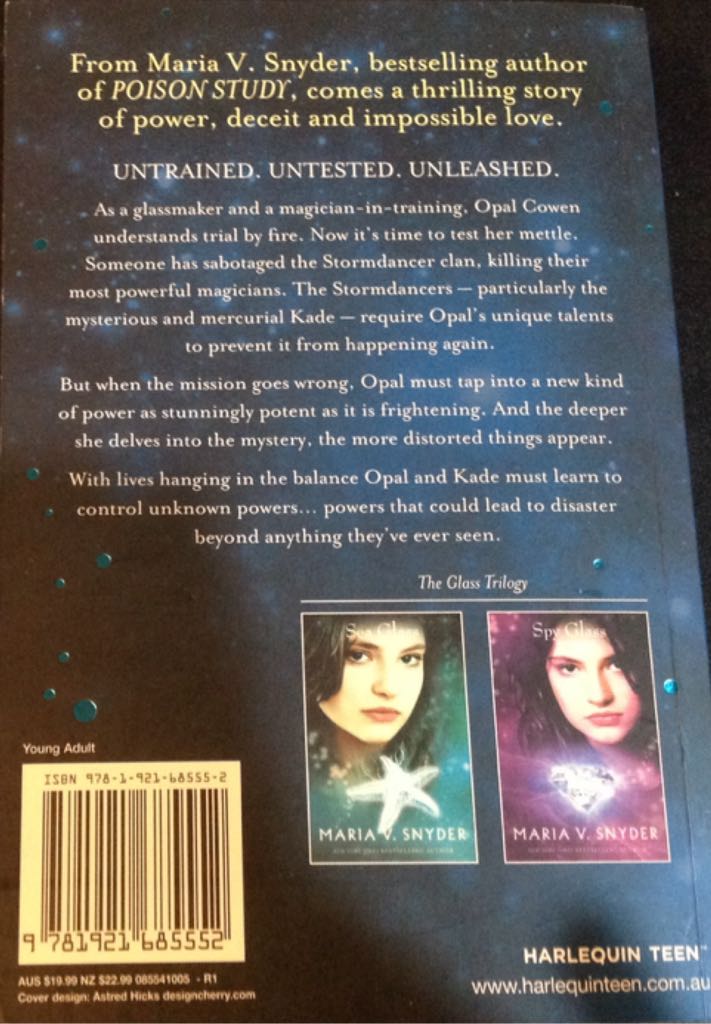 Storm Glass - Maria V. Snyder (Harlequin Teen - Paperback) book collectible [Barcode 9781921685552] - Main Image 2