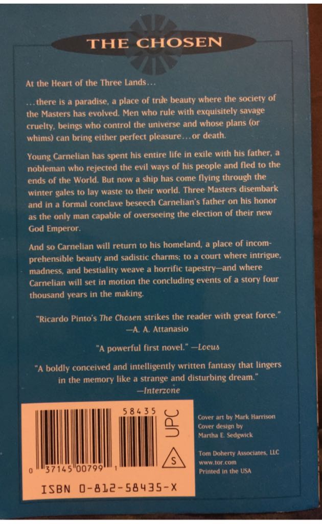 The Chosen - Ricardo Pinto book collectible [Barcode 9780812584356] - Main Image 2