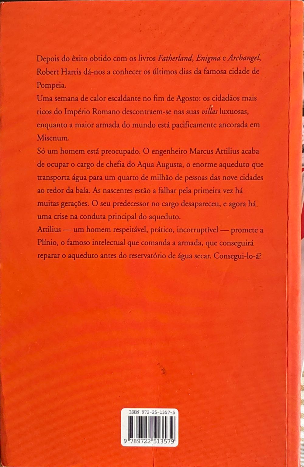 Pompeii - Robert Harris (Bertrand Editora - Paperback) book collectible [Barcode 9789722513579] - Main Image 2