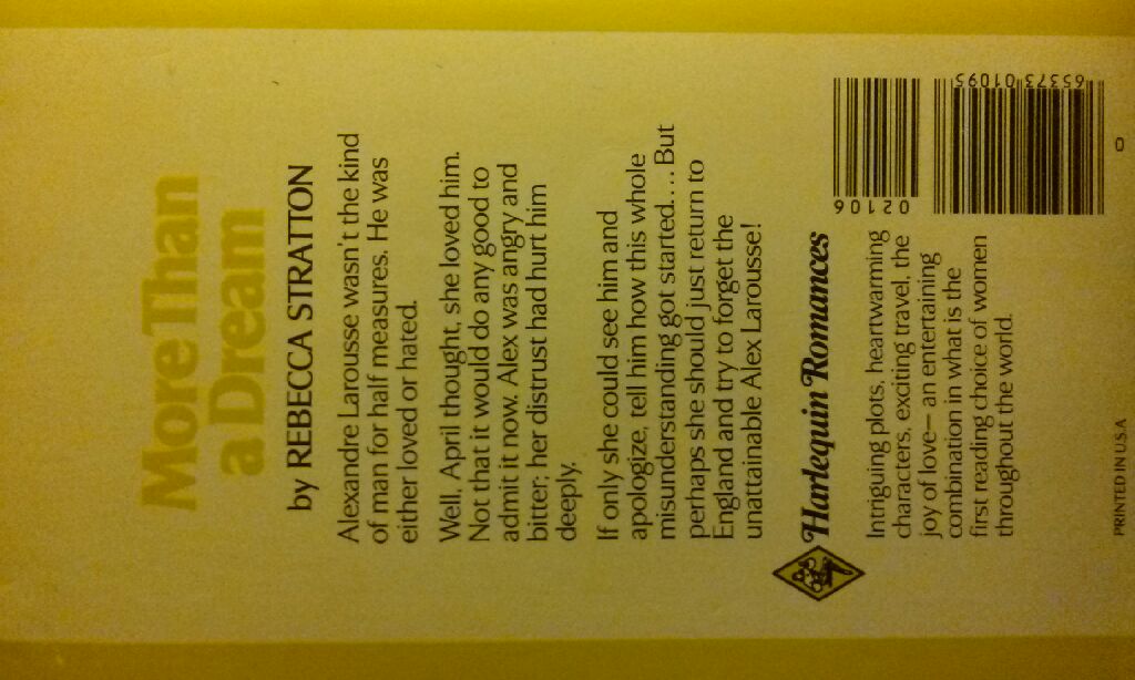 More Than A Dream  book collectible [Barcode 9780373021062] - Main Image 2