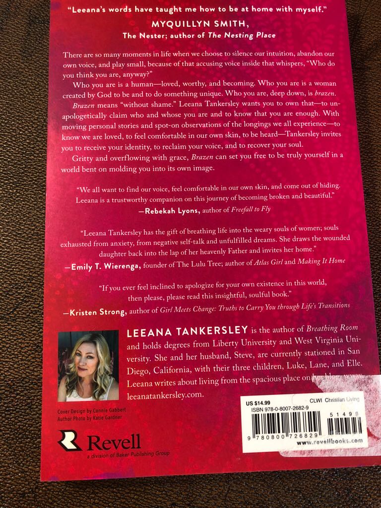 Brazen - Leeana Tankersley book collectible [Barcode 9780800726829] - Main Image 2