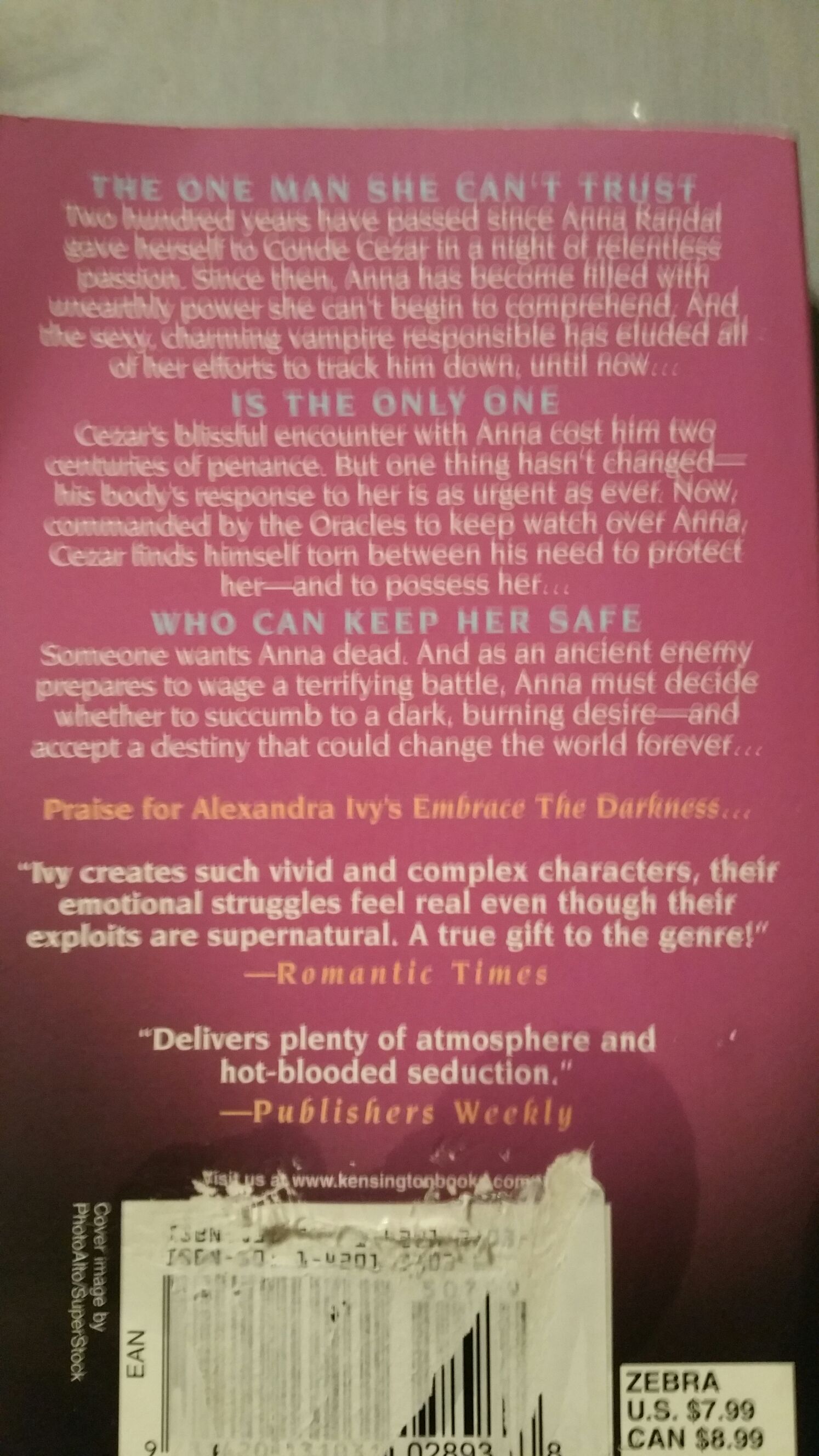 Darkness Revealed - Alexandra Ivy (Zebra Paranormal Romance - Paperback) book collectible [Barcode 9781420131031] - Main Image 2