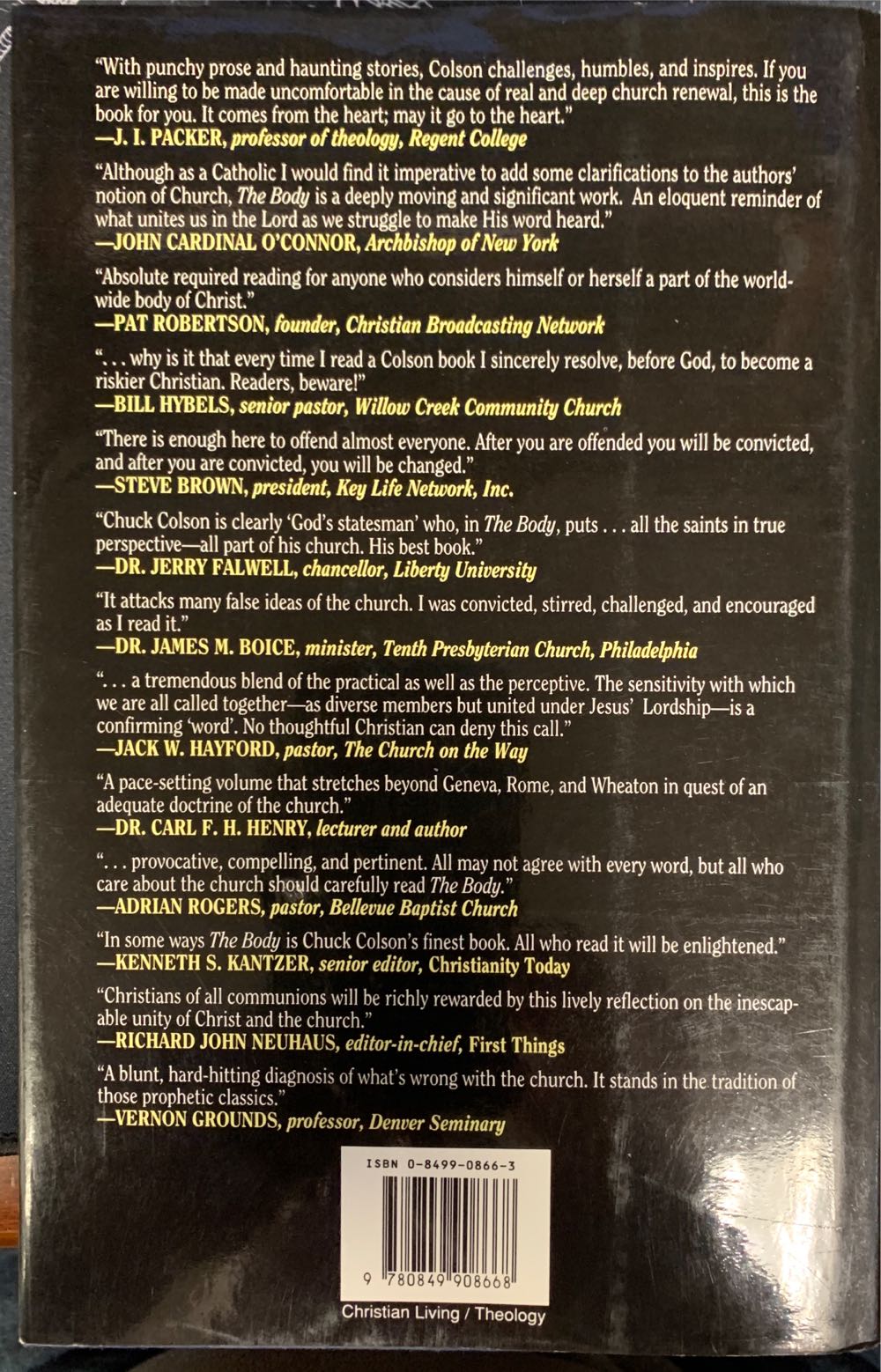 The Body - Charles Colson (W Pub Group - Hardcover) book collectible [Barcode 9780849908668] - Main Image 2