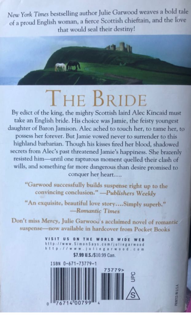 The Bride - Julie Garwood (Pocket Star - Paperback) book collectible [Barcode 9780671737795] - Main Image 2