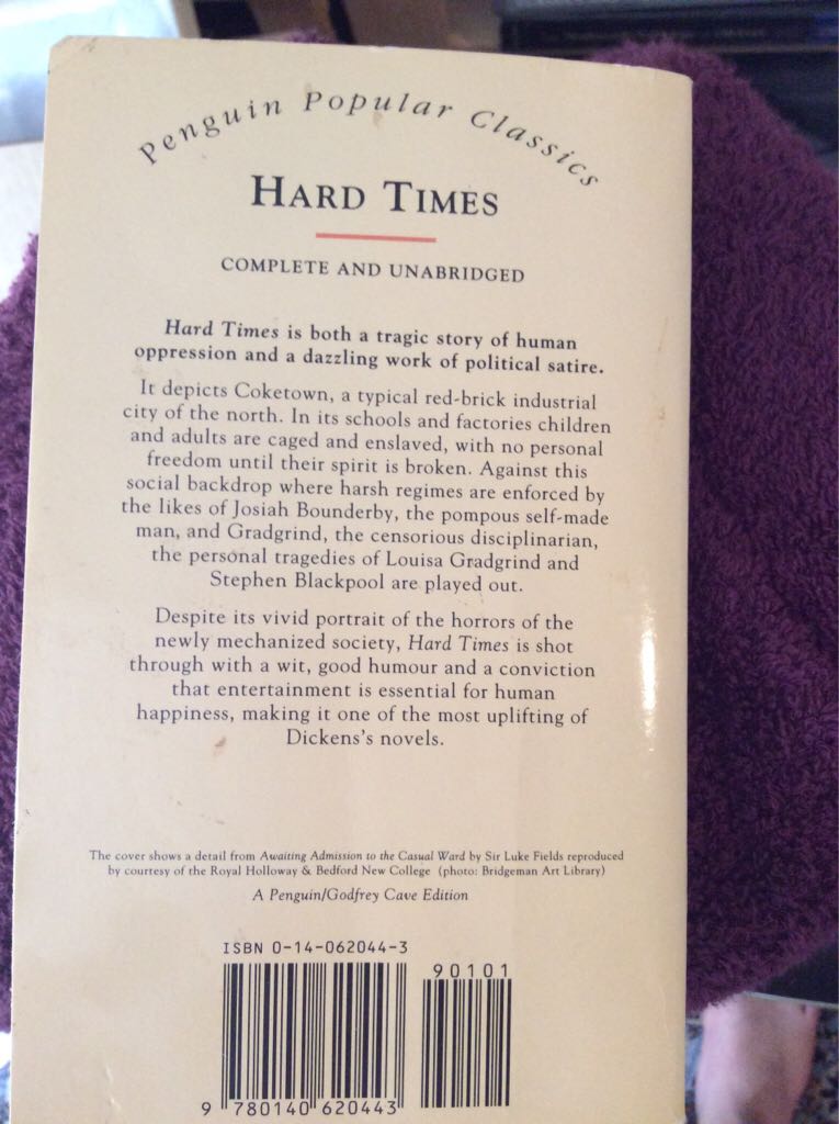 Hard Times - Charles Dickens (Penguin Books - Paperback) book collectible [Barcode 9780140620443] - Main Image 2