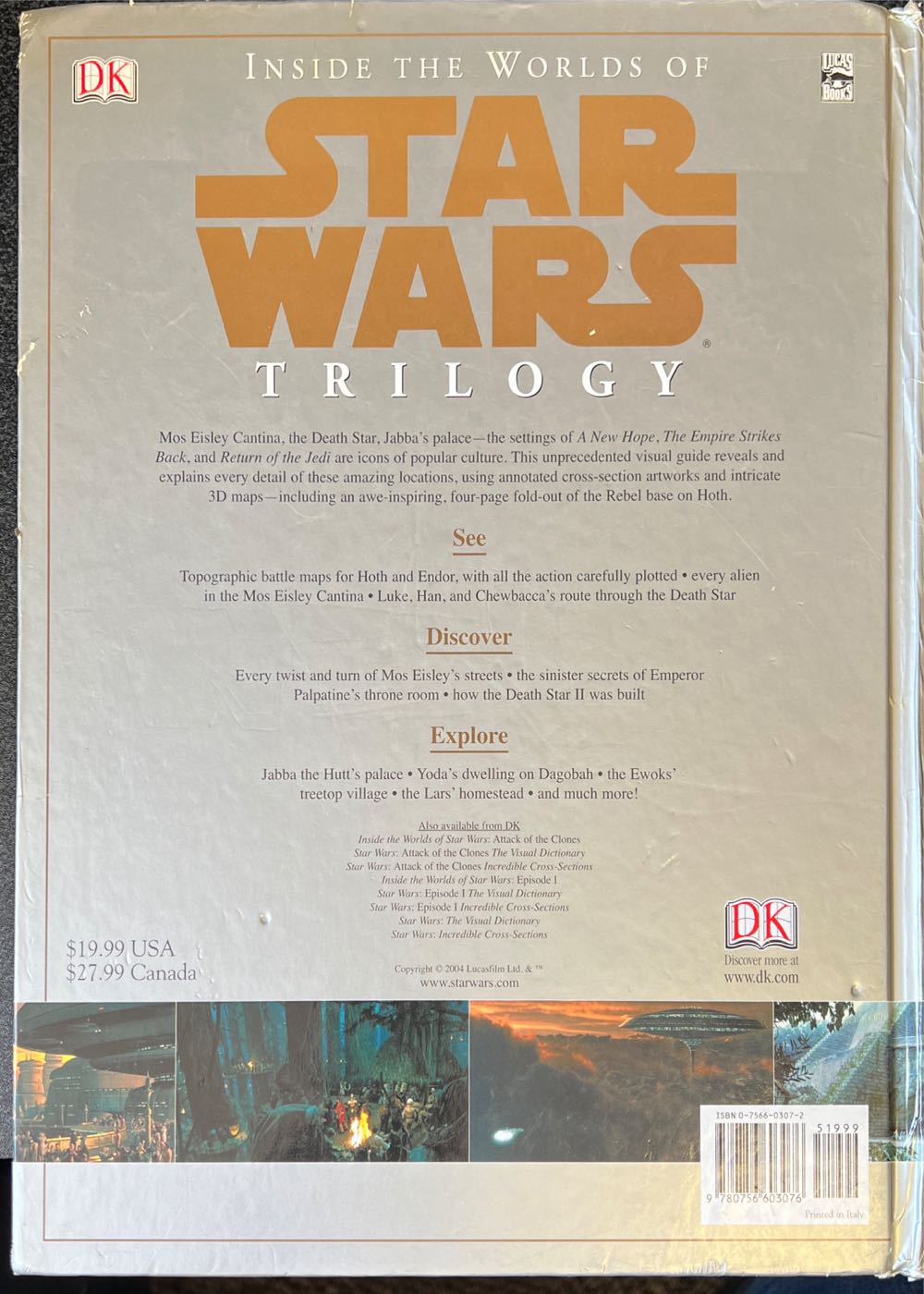 Inside the Worlds of Star Wars, Episodes IV, V, & VI: The Complete Guide to the Incredible Locations - Luceno James (DK Children - Hardcover) book collectible [Barcode 9780756603076] - Main Image 2