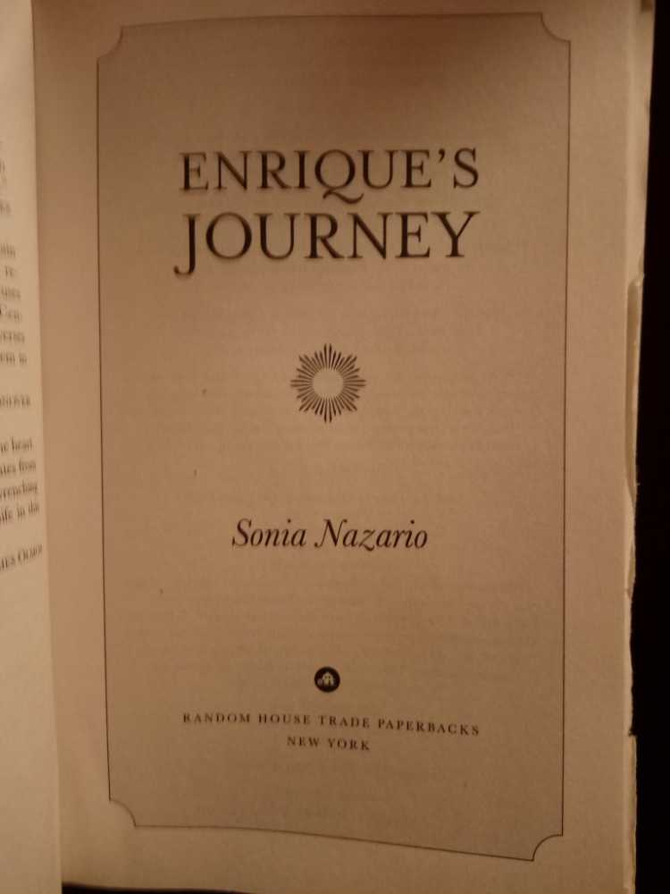 Enriques Journey - Sonia Nazario (Random House Trade Paperbacks - Paperback) book collectible [Barcode 9780812971781] - Main Image 3