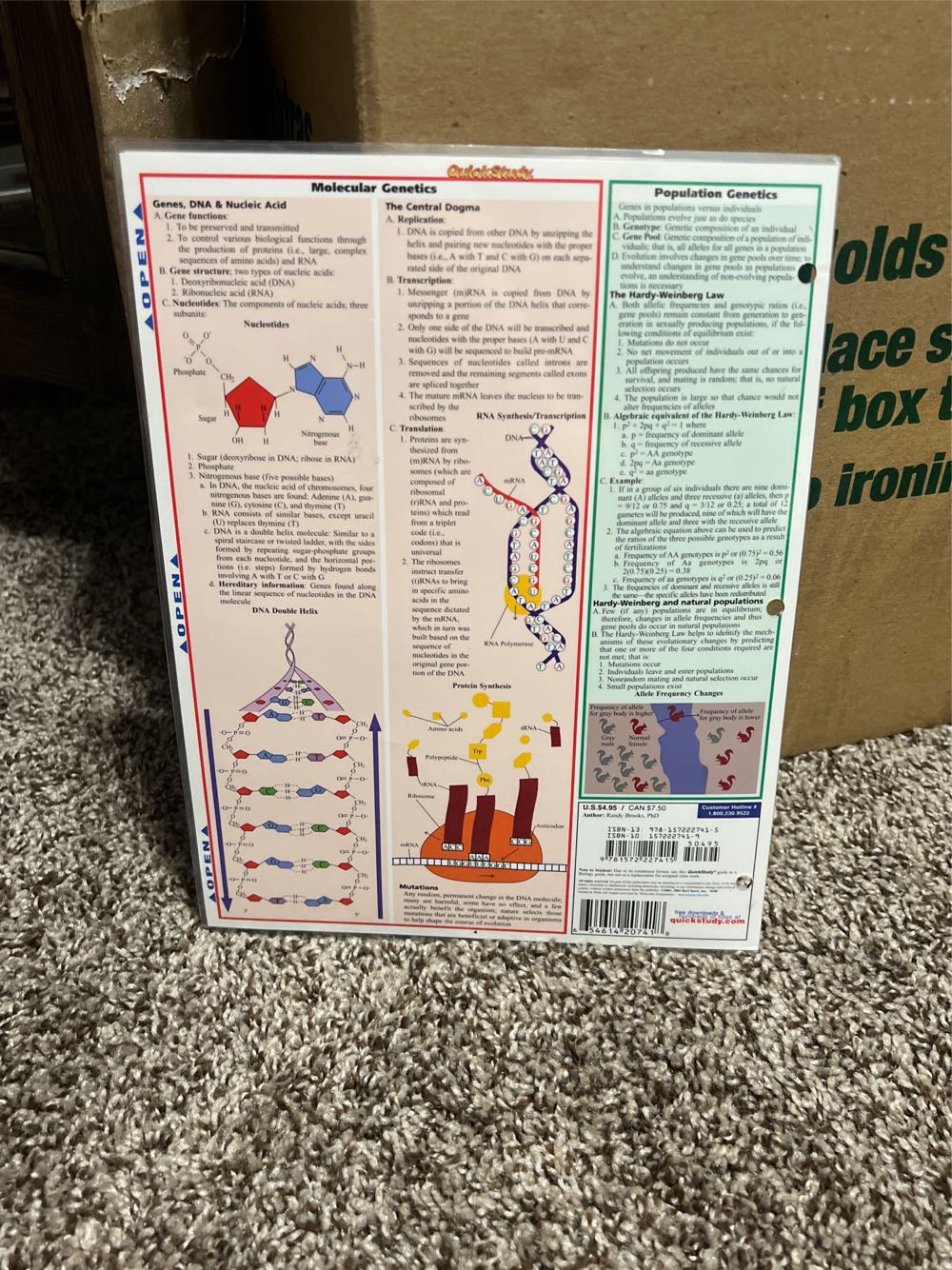 Biology - Inc. Barcharts (Quickstudy) book collectible [Barcode 9781572227415] - Main Image 2