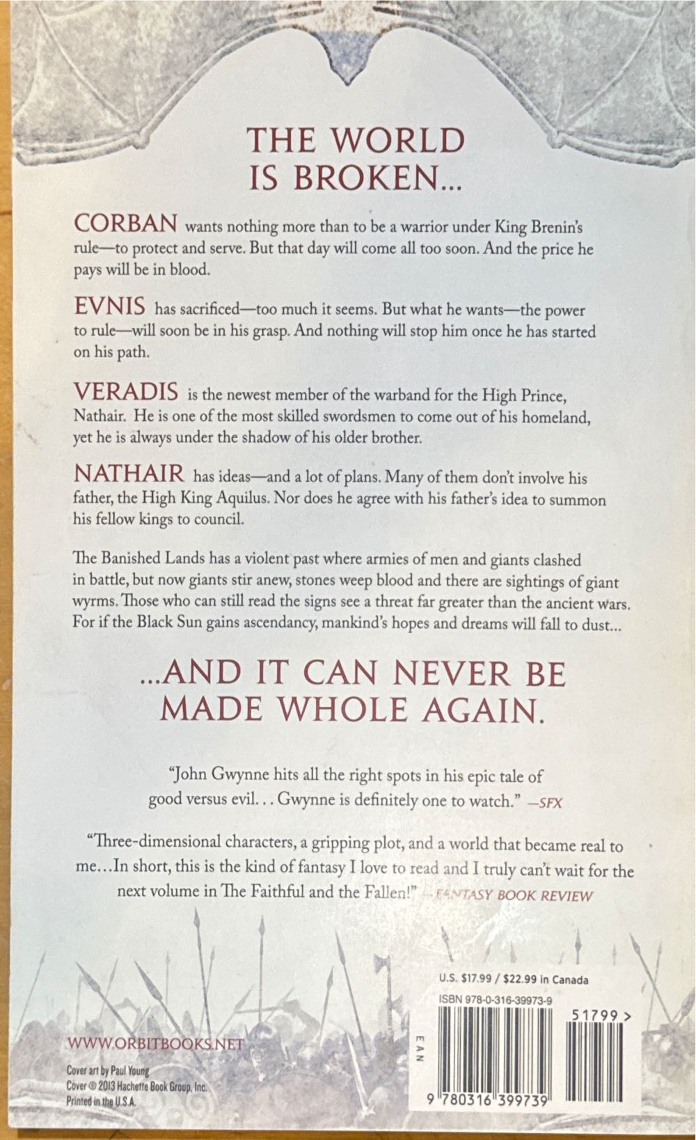 Malice - John Gwynne (Orbit - Paperback) book collectible [Barcode 9780316399739] - Main Image 3