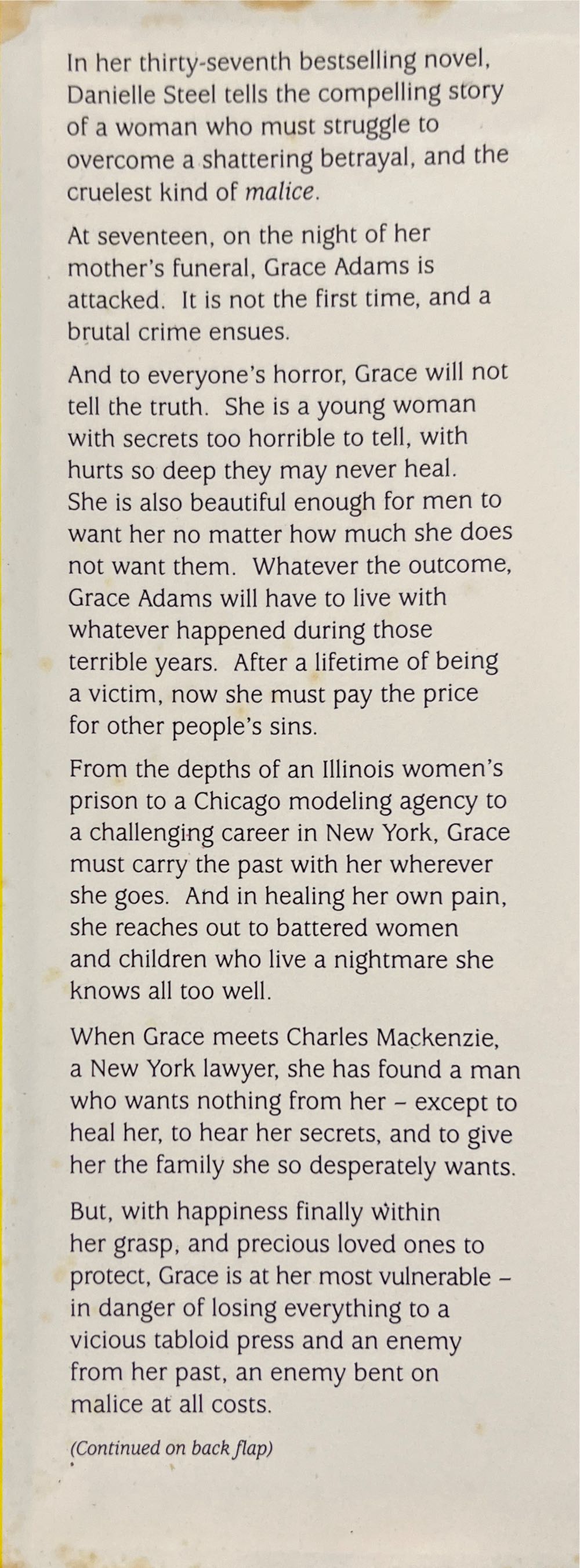 Malice - Danielle Steel (Delacorte - Hardcover) book collectible [Barcode 9780552141314] - Main Image 2