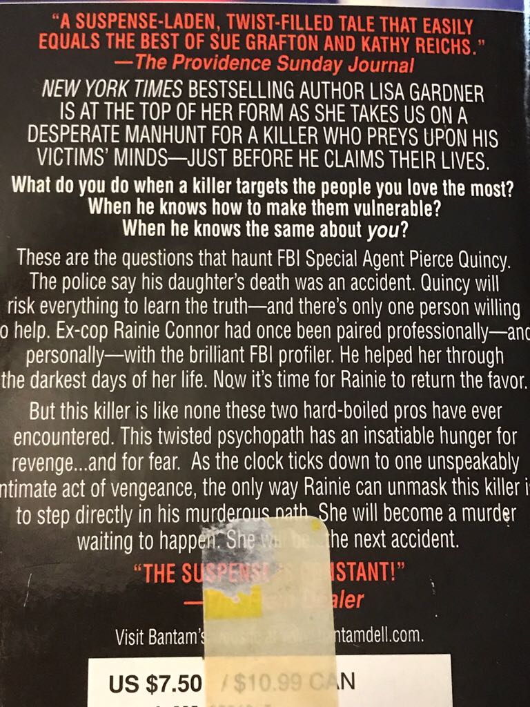 The Next Accident - Lisa Gardner (Bantam Books - Paperback) book collectible [Barcode 9780553578690] - Main Image 2