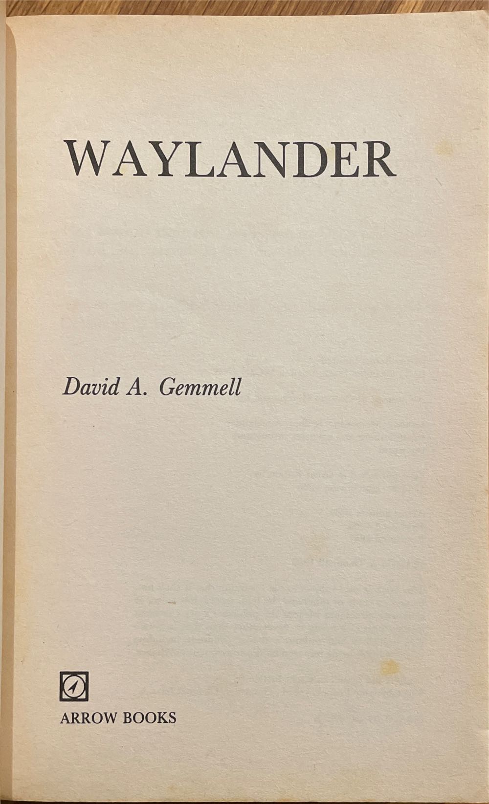 Waylander - David Gemmell (Legend - Paperback) book collectible [Barcode 9780099470908] - Main Image 2