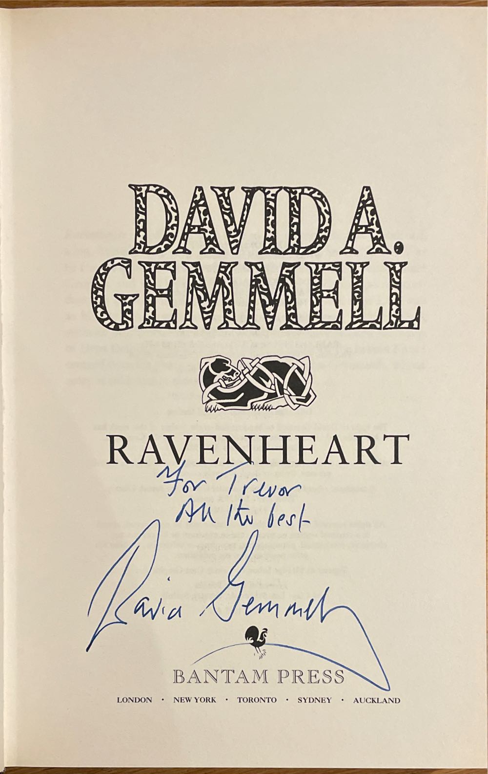 Ravenheart - David A. Gemmell (Bantam Press - Hardcover) book collectible [Barcode 9780593044384] - Main Image 3