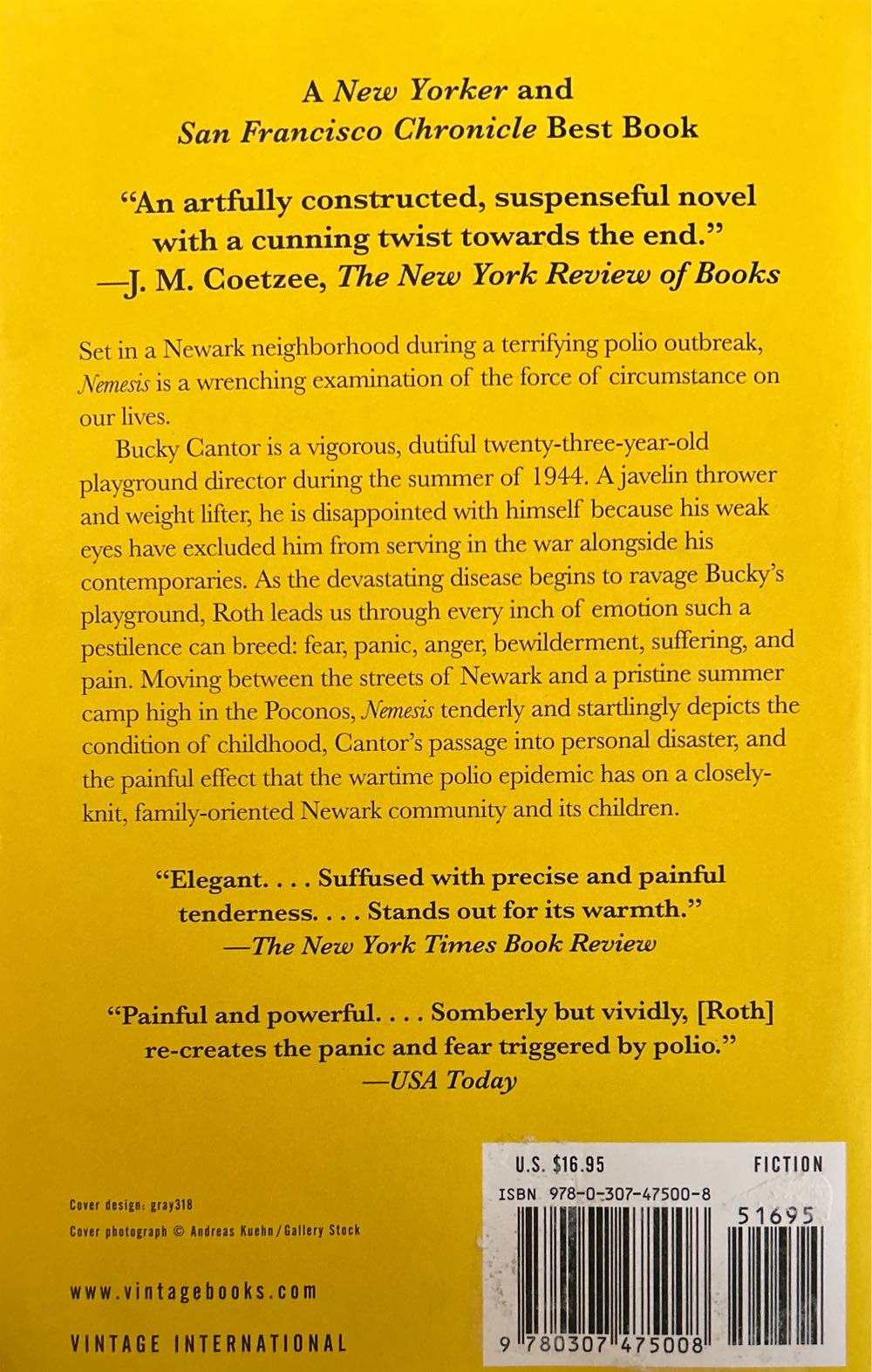 Nemesis - Philip Roth (Vintage Books - Paperback) book collectible [Barcode 9780307475008] - Main Image 2