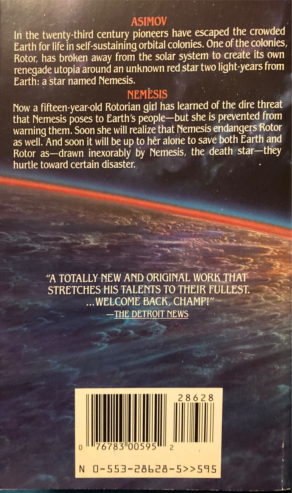 Nemesis - Asimov, Isaac (Spectra - Paperback) book collectible [Barcode 9780553286281] - Main Image 2