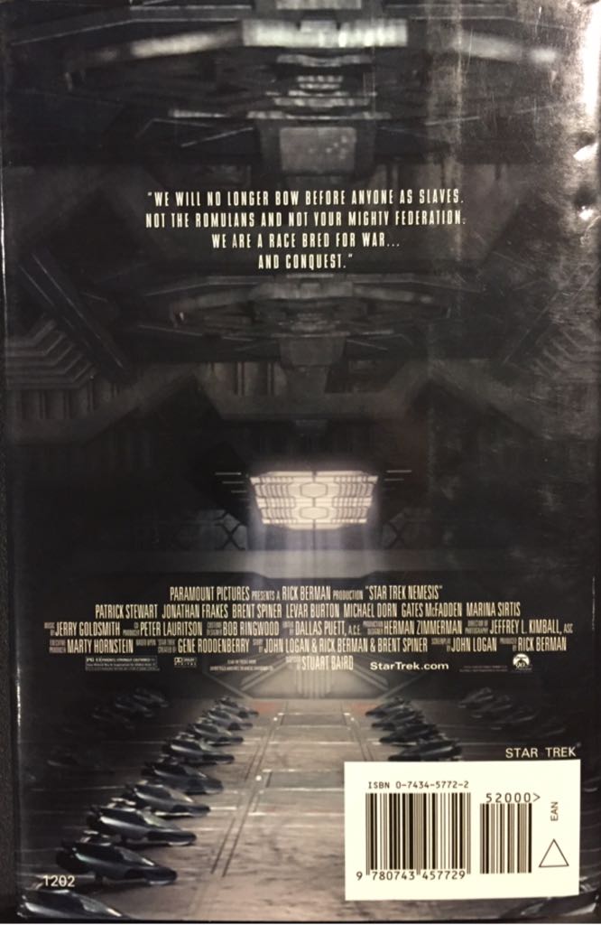 Star Trek 10: Nemesis - J.M. Dillard (Pocket Books/Star Trek - Paperback) book collectible [Barcode 9780743457729] - Main Image 2