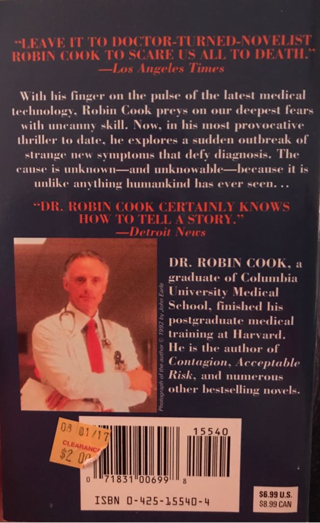 Invasion - Robin Cook (Berkley - Paperback) book collectible [Barcode 9780425155400] - Main Image 2